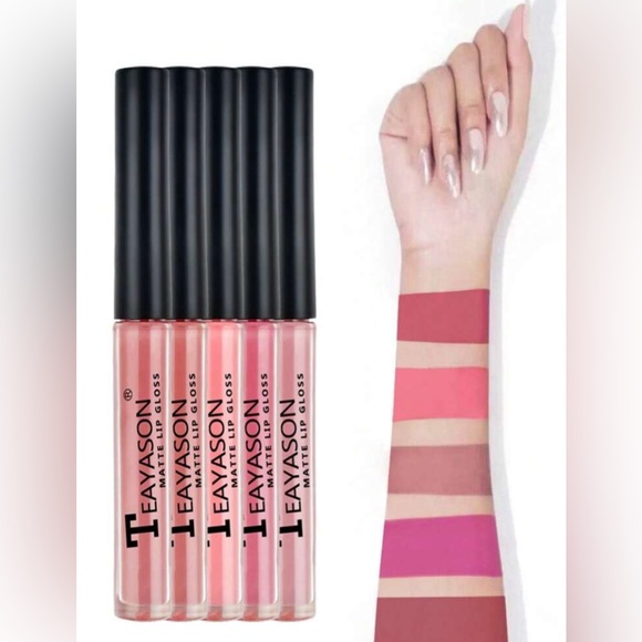 5 Pcs Long-Lasting Wear Matte Lip Gloss Cup Liquid Lipstick - Picture 3 of 4